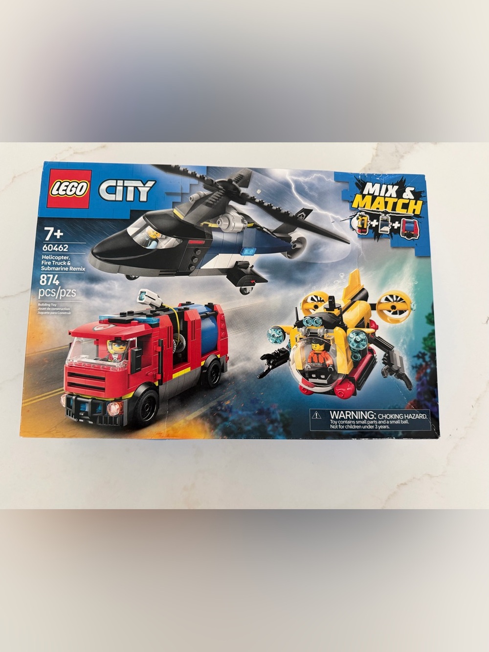 LEGO City Helicopter, Fire Truck & Submarine Remix (Set 60462)